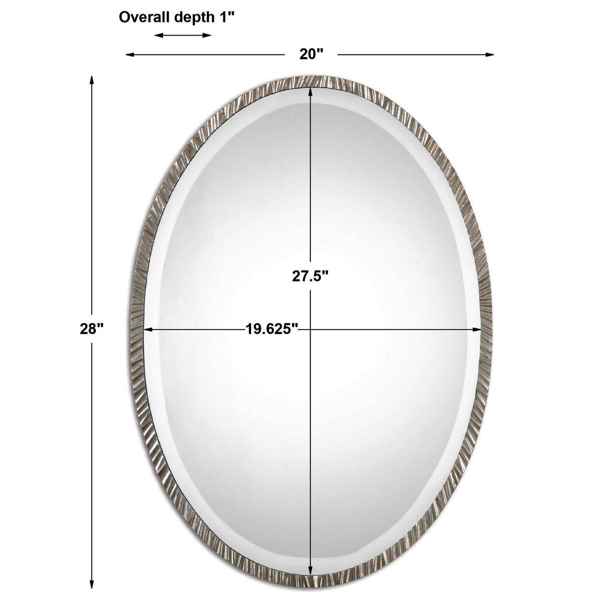 Annadel - Oval Wall Mirror - Pearl Silver