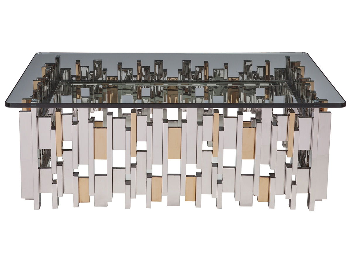 Signature Designs - Cityscape Rectangular Cocktail Table - Pearl Silver