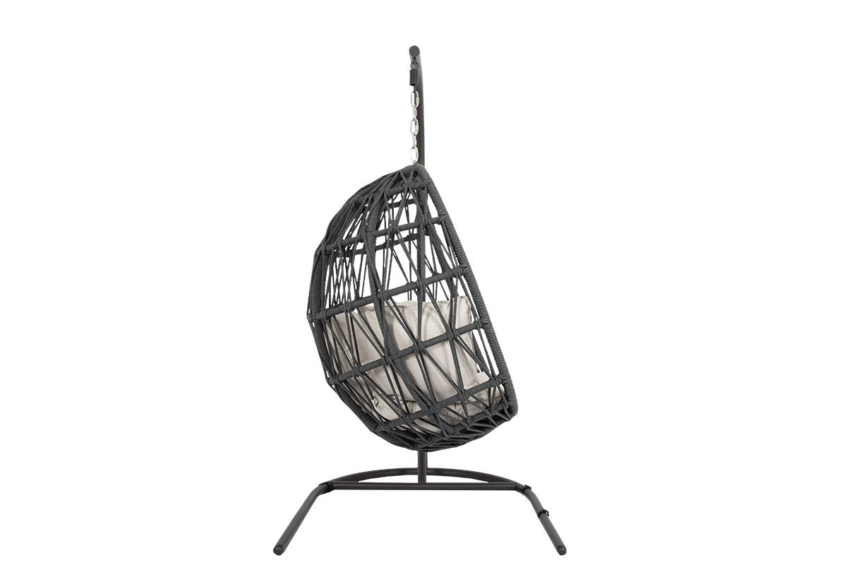 Milano - Hanging Chair, With Self Welt - Echo Ash / Dark Gray