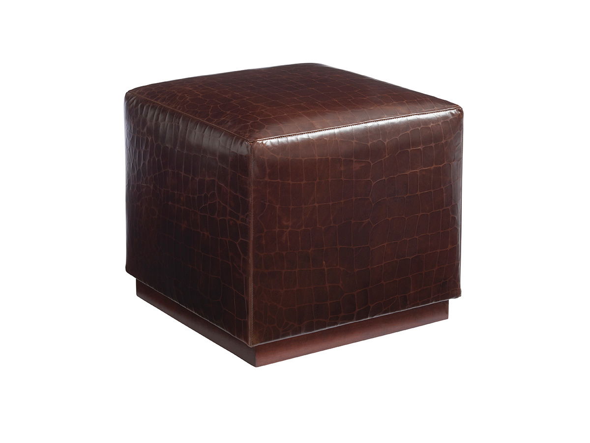 Barclay Butera Upholstery - Colby Leather Ottoman