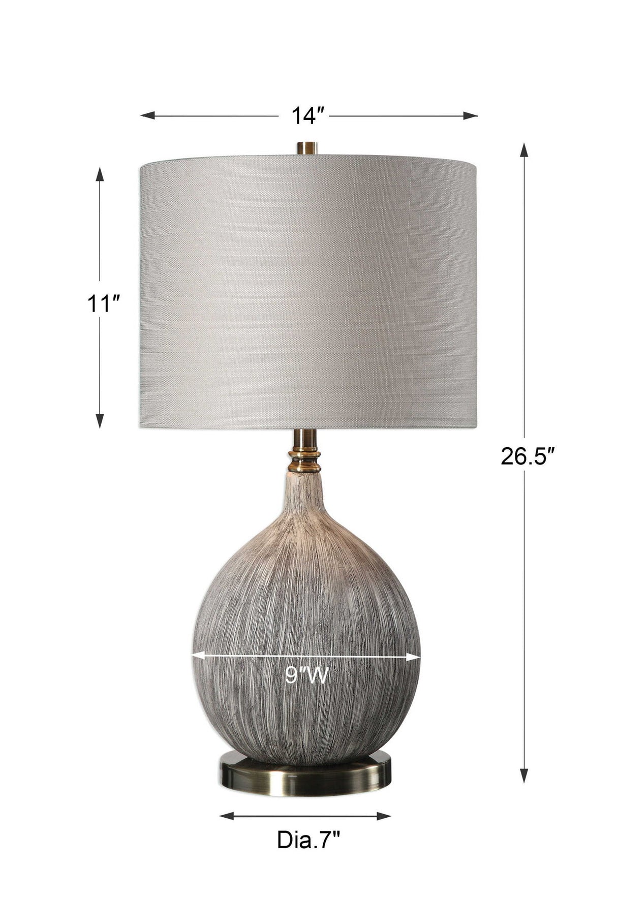 Hedera - Textured Table Lamp - Ivory