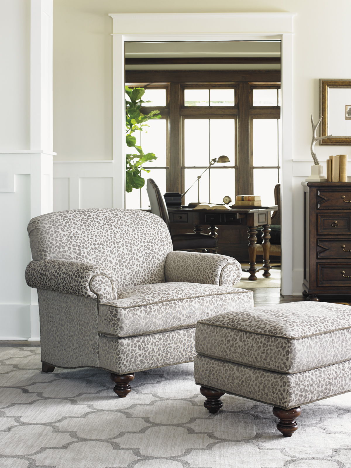 Coventry Hills - Asbury Ottoman - Gray