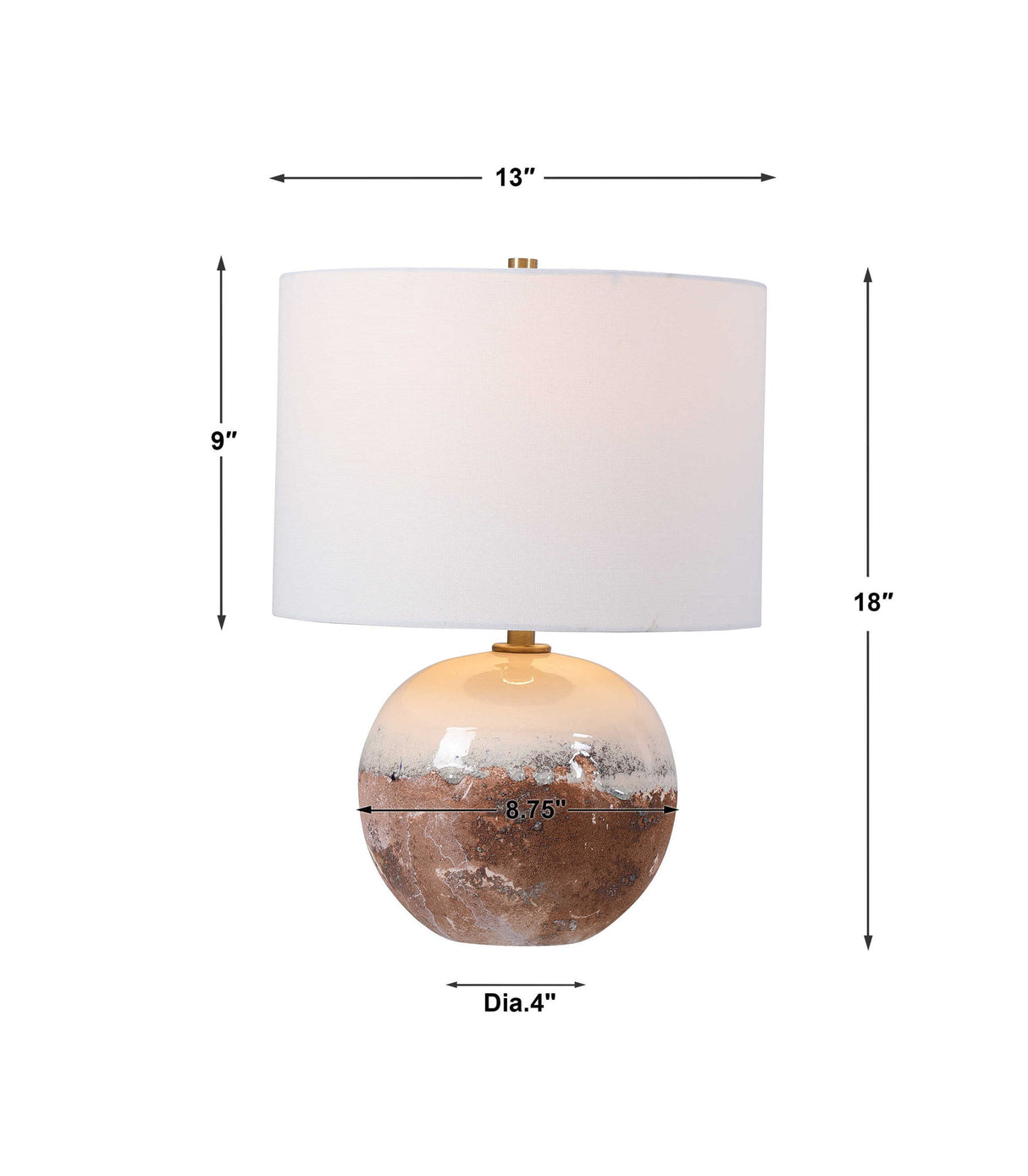 Durango - Terracotta Accent Lamp - Brown, Dark