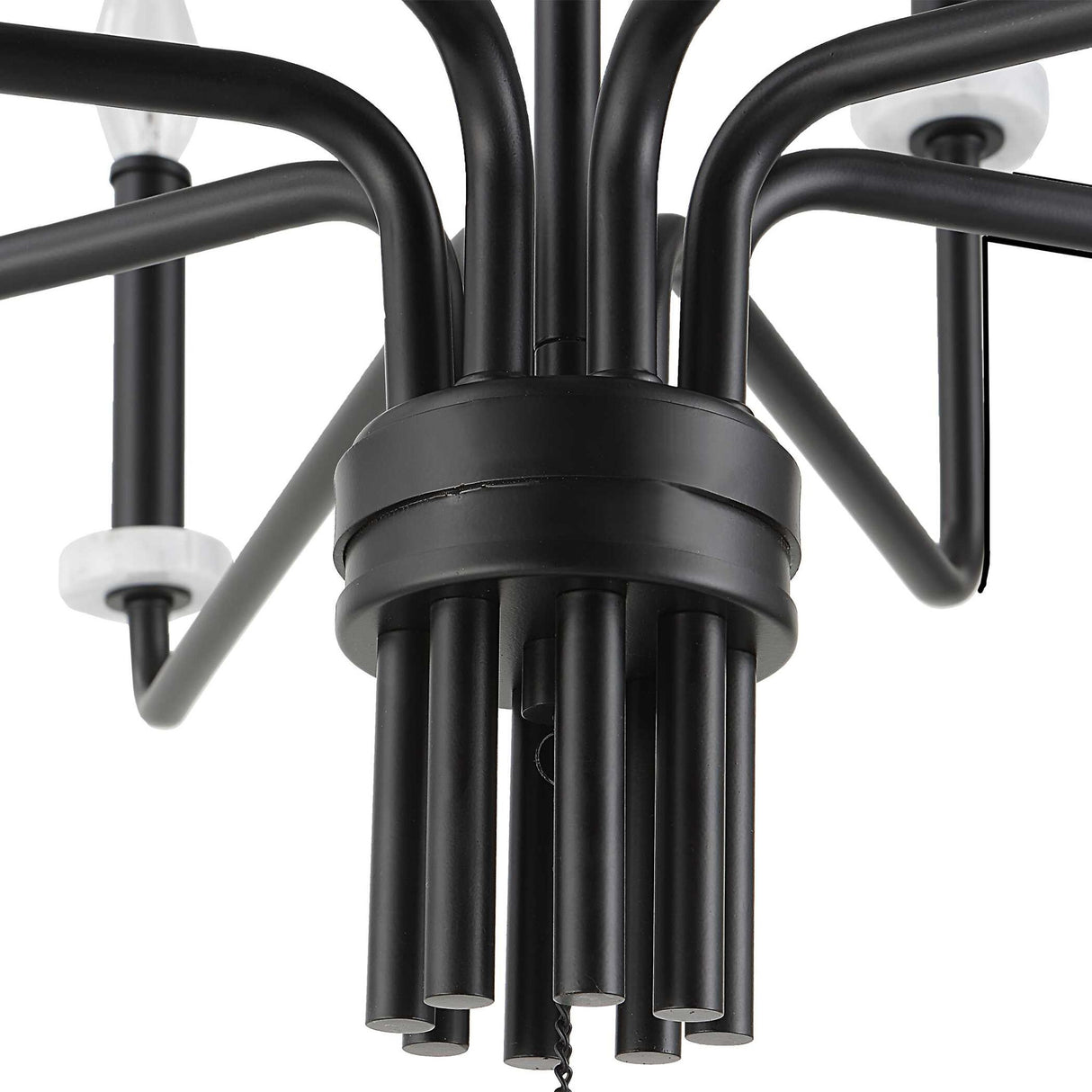 Ebony - Elegance 8 Light Chandelier - Black