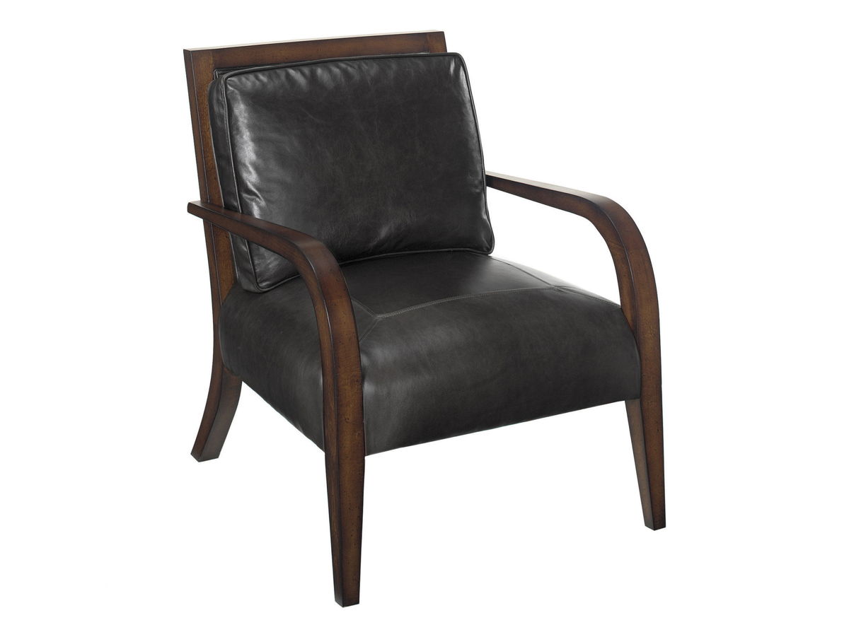 Lexington Leather - Apollo Leather Chair - Black / Dark Brown
