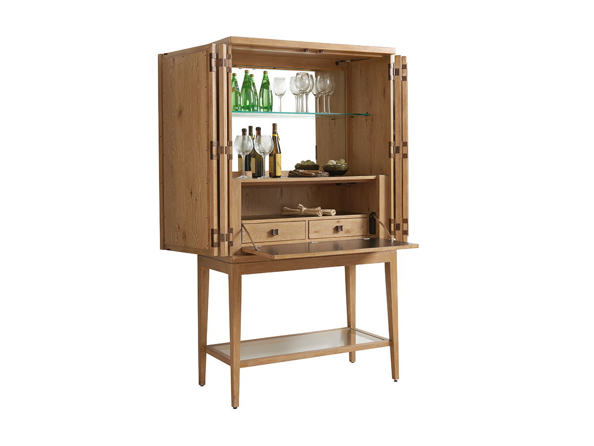 Los Altos - Cameroon Bar Cabinet - Light Brown