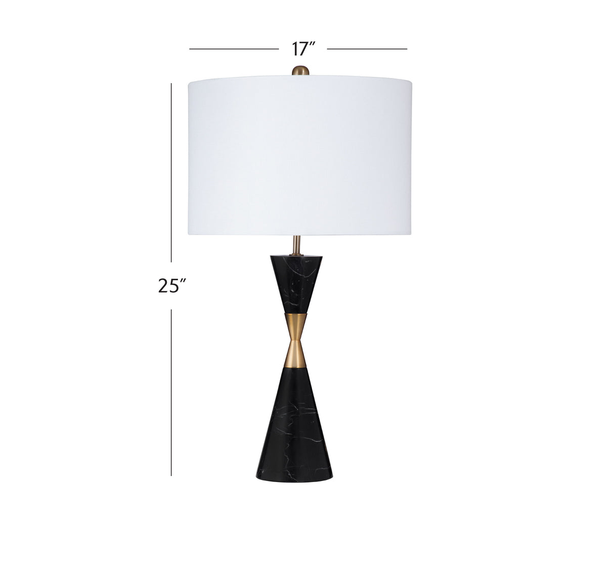 Tana - Table Lamp - Black / White