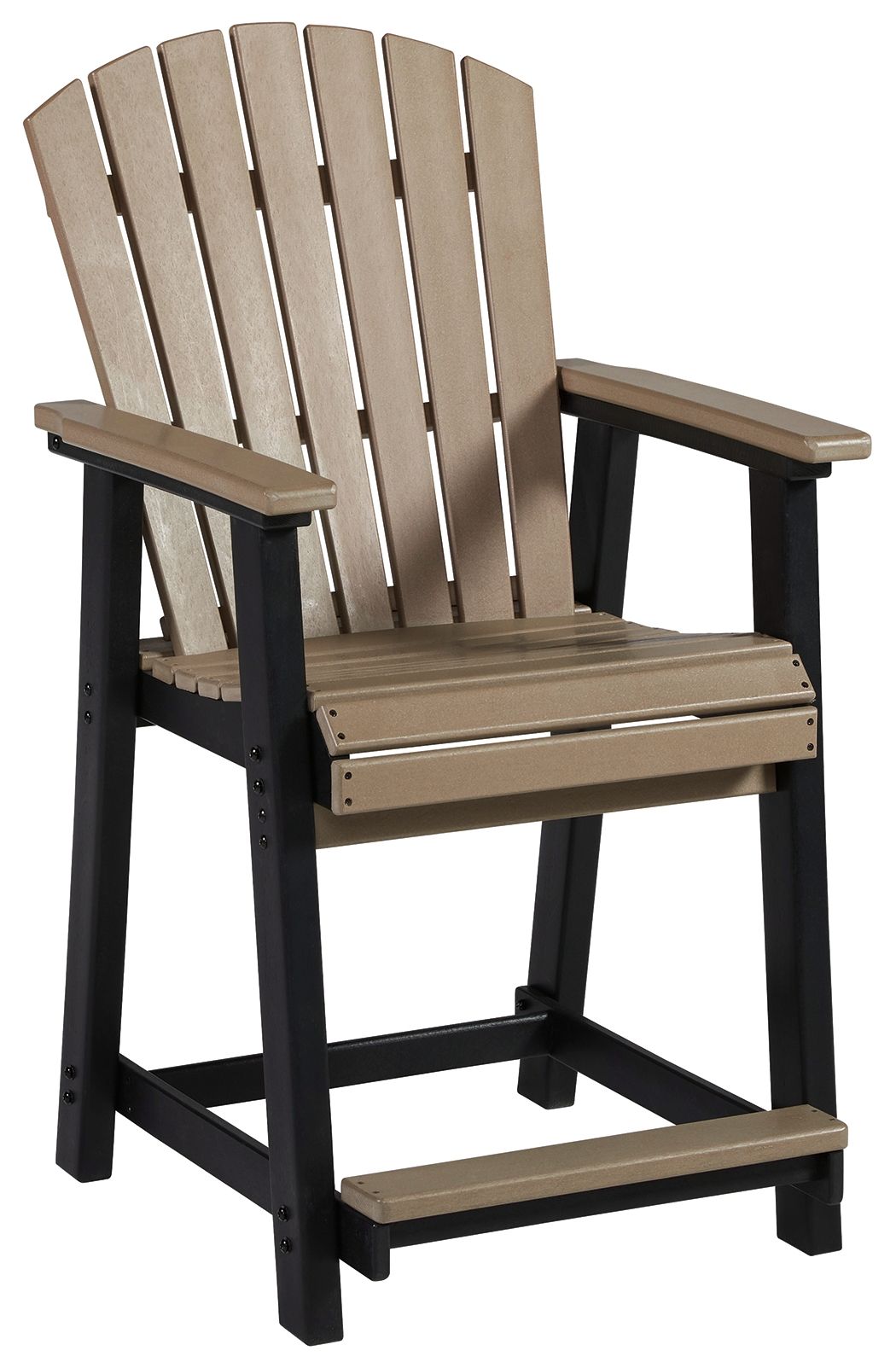 Boca Trail - Black / Driftwood - Barstool (Set of 2)