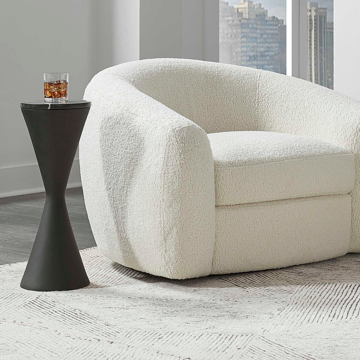 Time's Up - Hourglass Shaped Drink Table