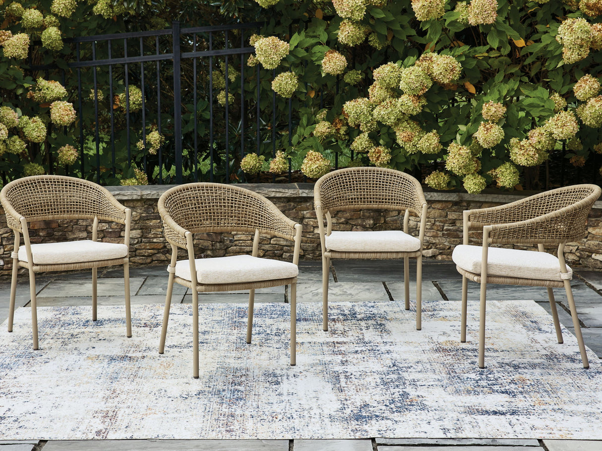 Orchard Beach - Arm Chair With Cushion (Set of 4) - Beige