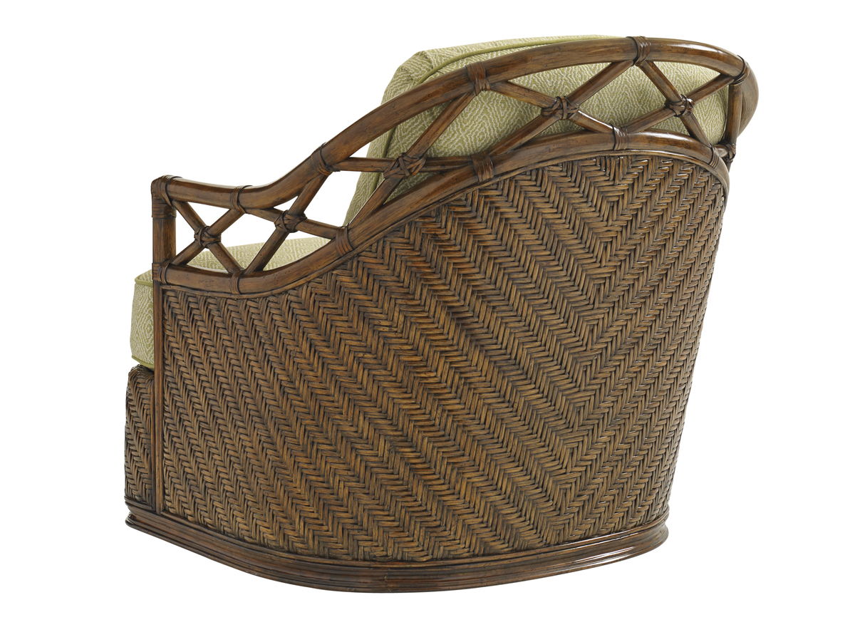 Bali Hai - Diamond Cove Swivel Chair - Dark Brown / Light Brown