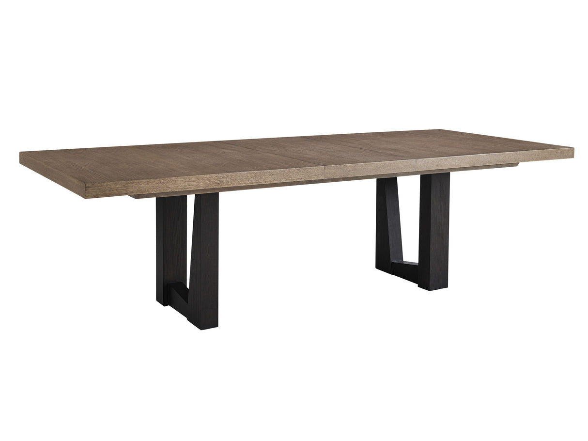 Zanzibar - Wellesley Rectangular Dining Table - Light Brown / Black