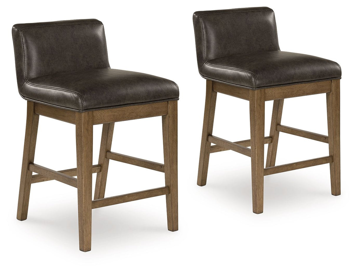 Cabalynn - Upholstered Barstool (Set of 2) - Two-tone Brown