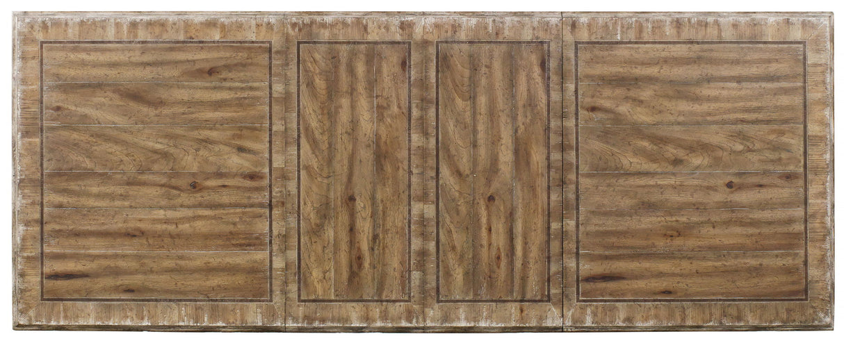 Chatelet - Rectangle Leg Dining Table With 2 18" Leaves - Light Brown