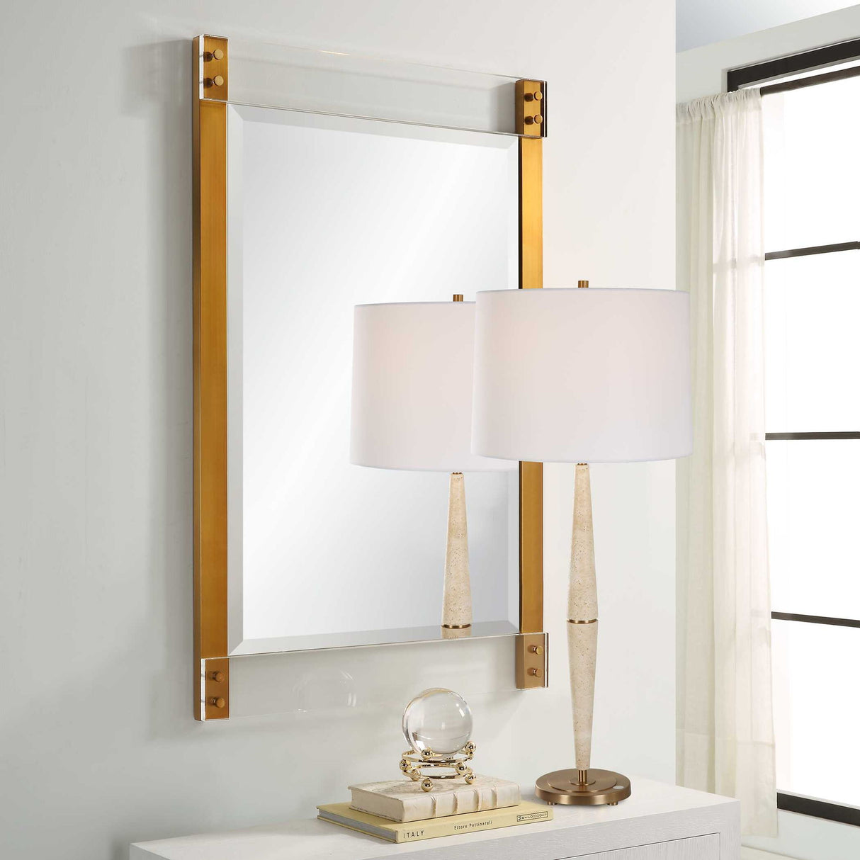 Nera - Plated Brass Mirror