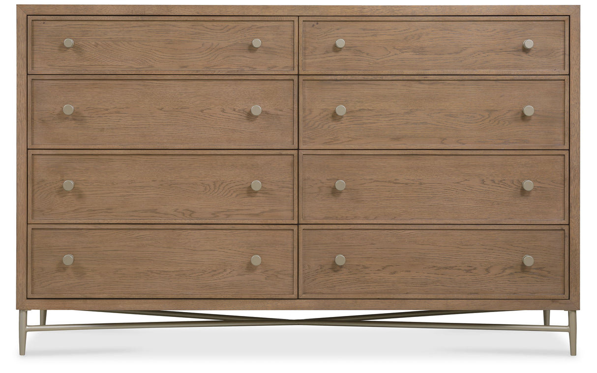 Sonnet - Eight-Drawer Dresser - Dark Gray
