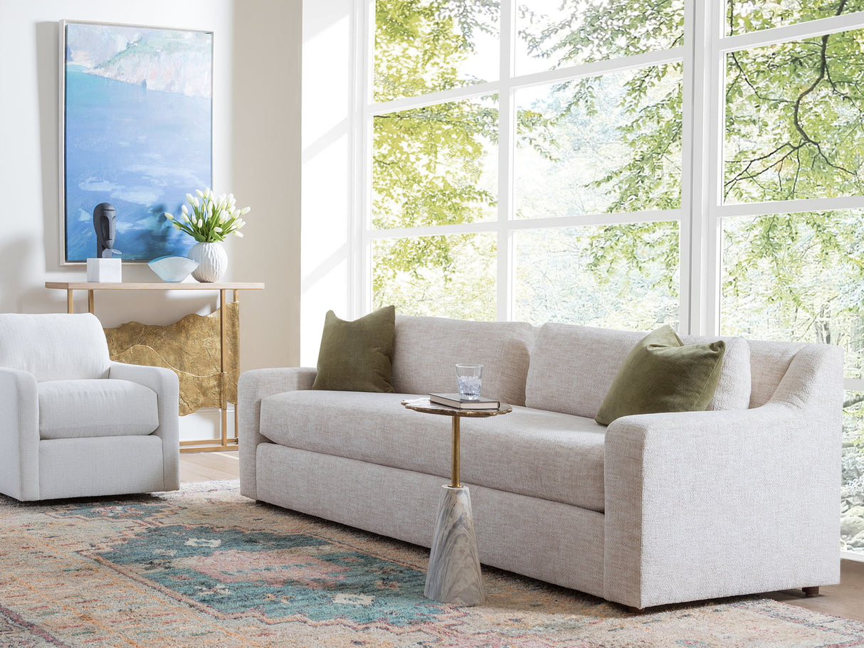 Solimar - Solimar Rattan Swivel Chair - Beige / Gray