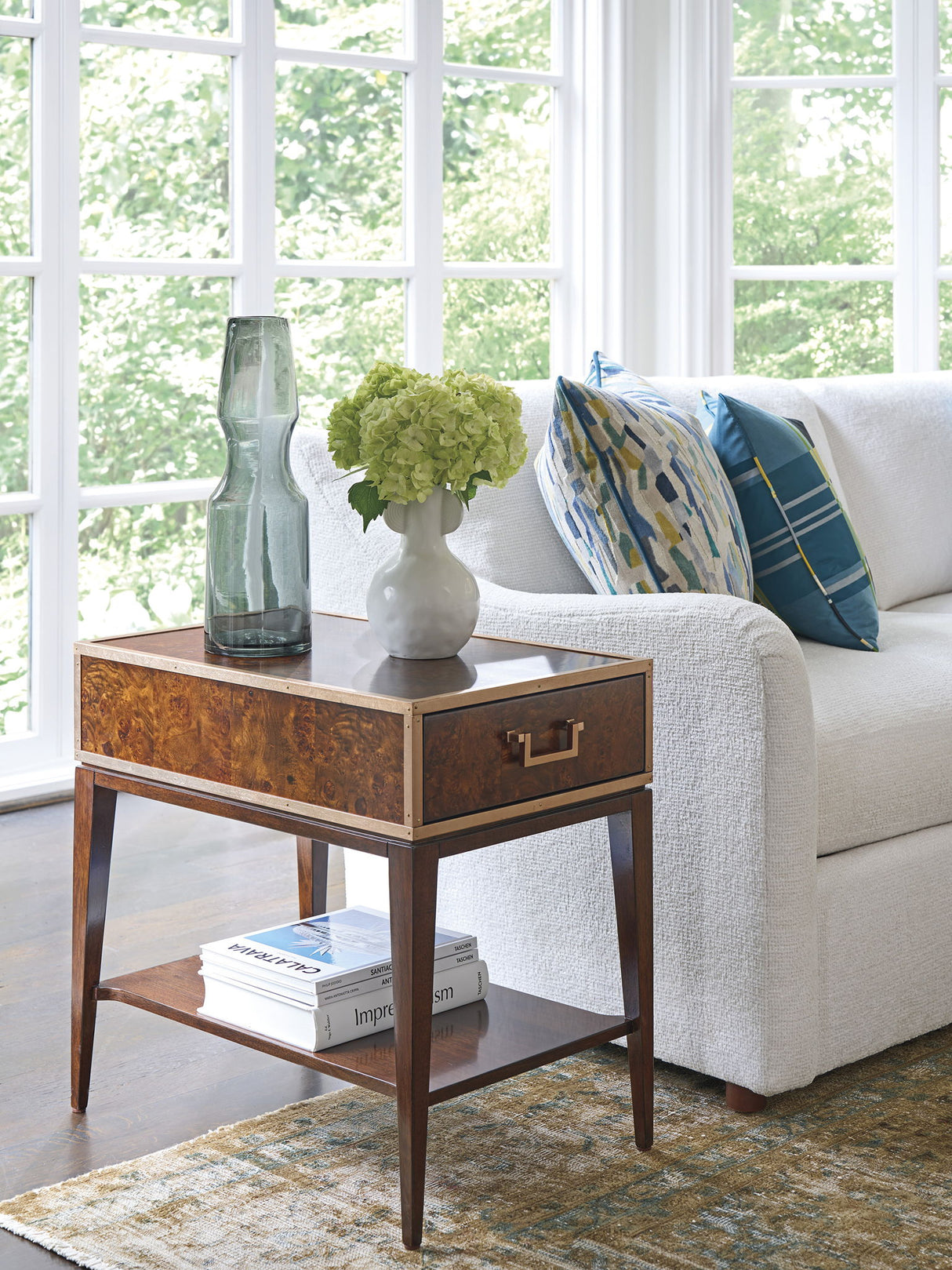 Rendezvous - Shelton Box On Stand End Table - Dark Brown