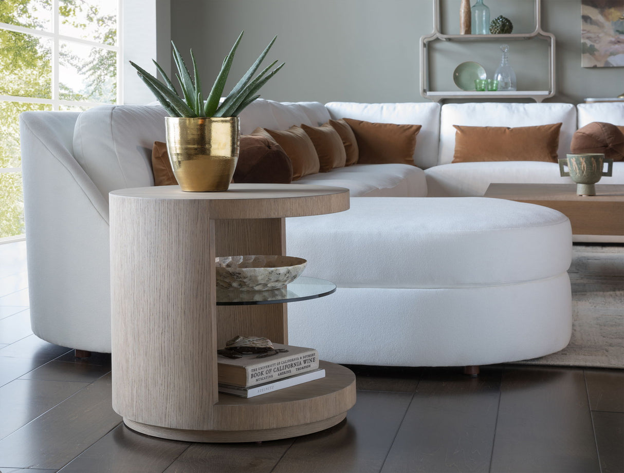 Simpatico - Simpatico Round End Table - Light Brown