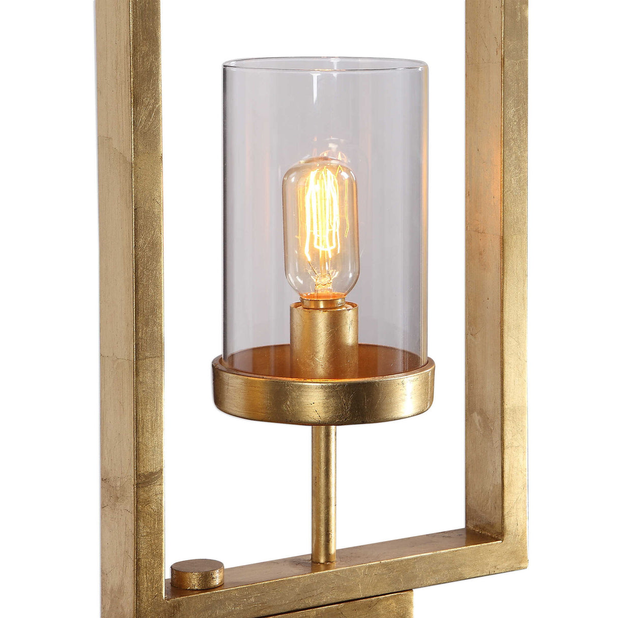 Cielo - Staggered Rectangles Floor Lamp - Gold