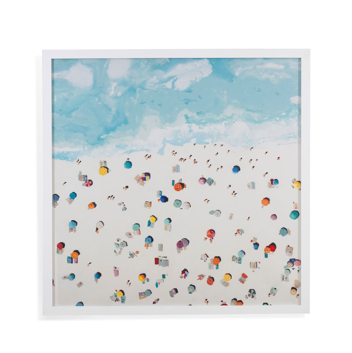 Beach Day Framed Print - Light Blue