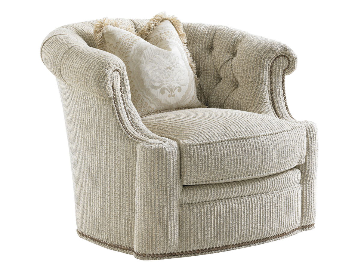 Lexington Upholstery - Feroni Swivel Chair - Light Brown