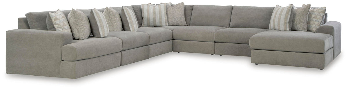Avaliyah - 7-Piece Sectional With Raf Corner Chaise - Ash