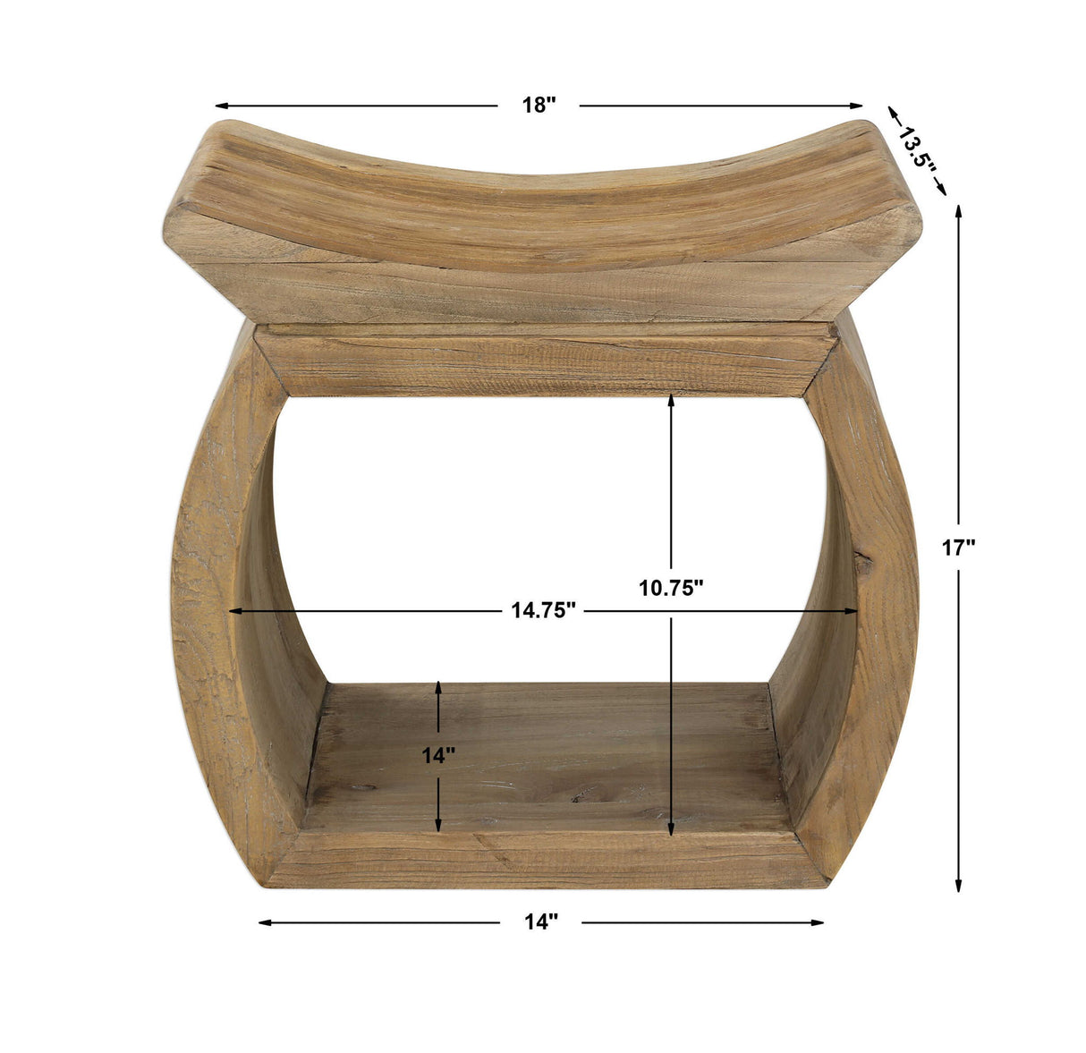 Connor - Elm Accent Stool - Light Brown