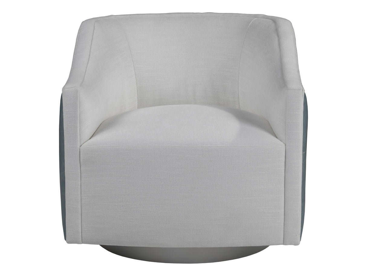Artistica Upholstery - Raquel Swivel Chair - White / Blue
