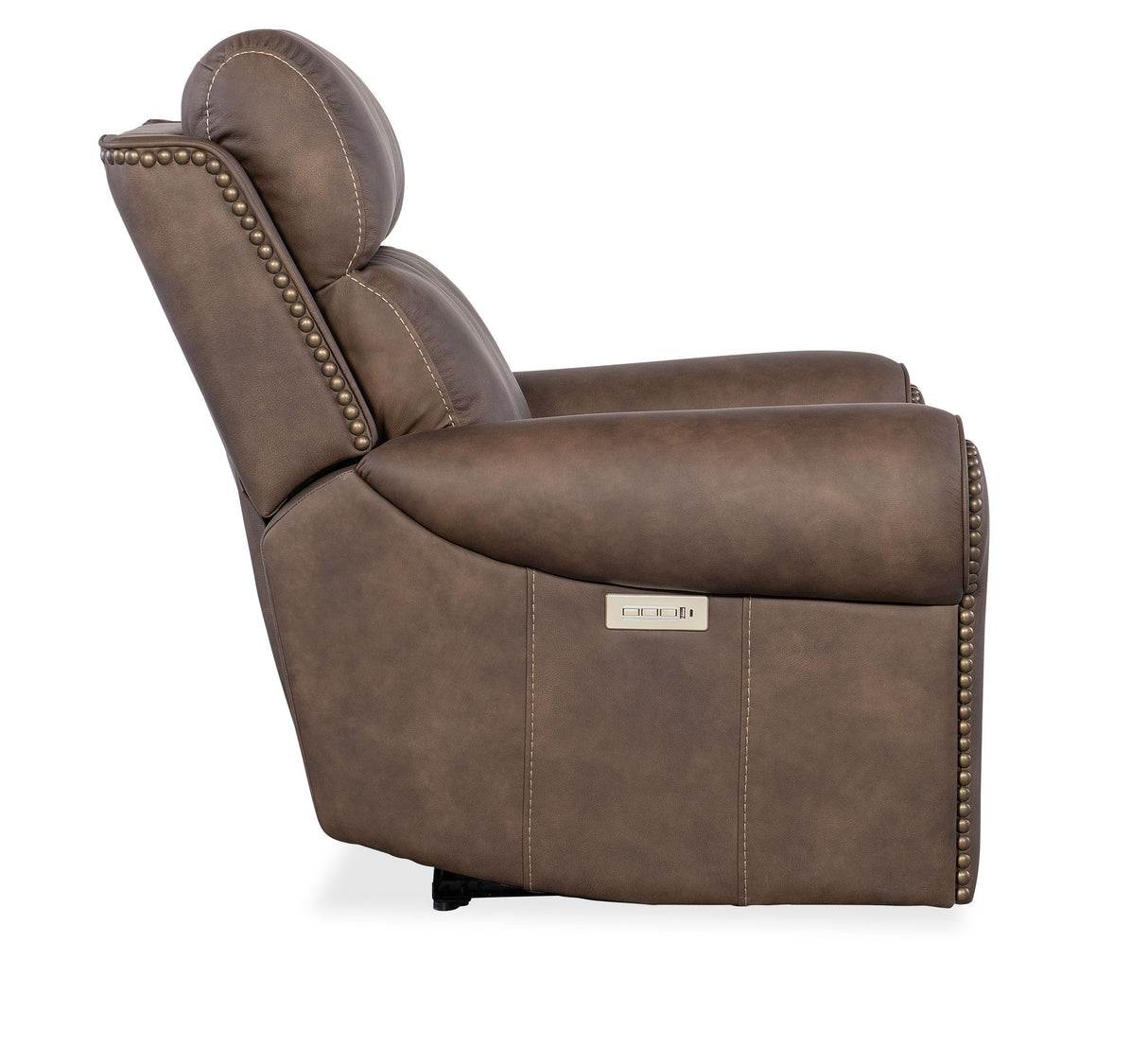 SS - Duncan Power Recliner With Power Headrest & Lumbar - Dark Brown