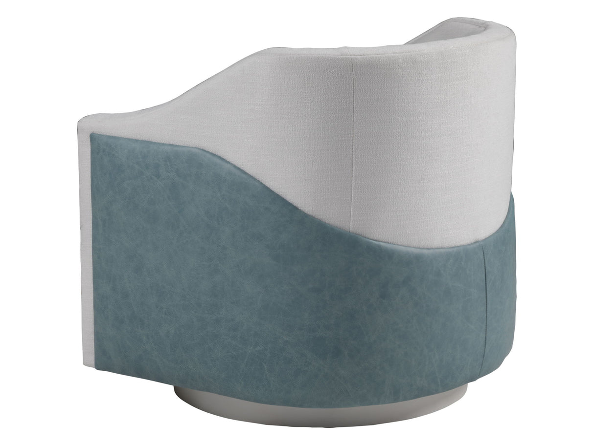Artistica Upholstery - Raquel Swivel Chair - White / Blue