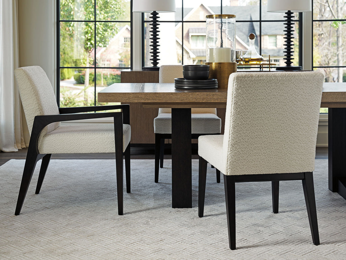 Zanzibar - Wellesley Rectangular Dining Table - Light Brown / Black