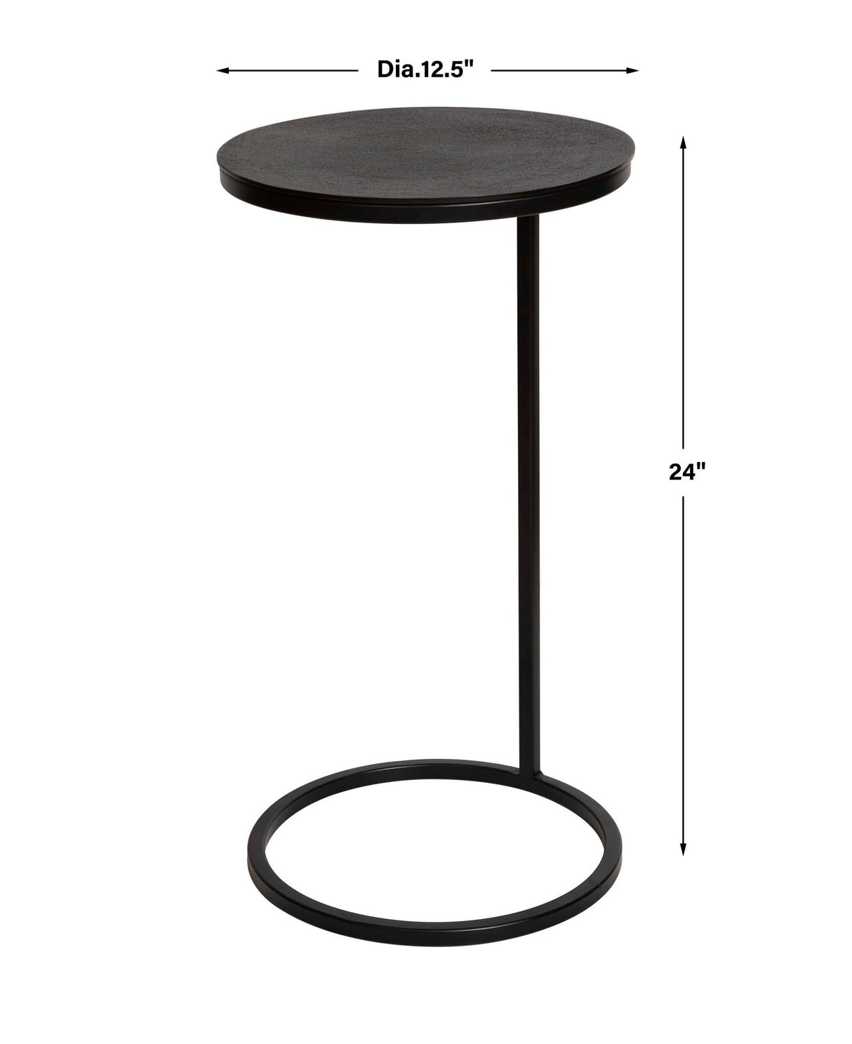 Brunei - Round Accent Table - Black