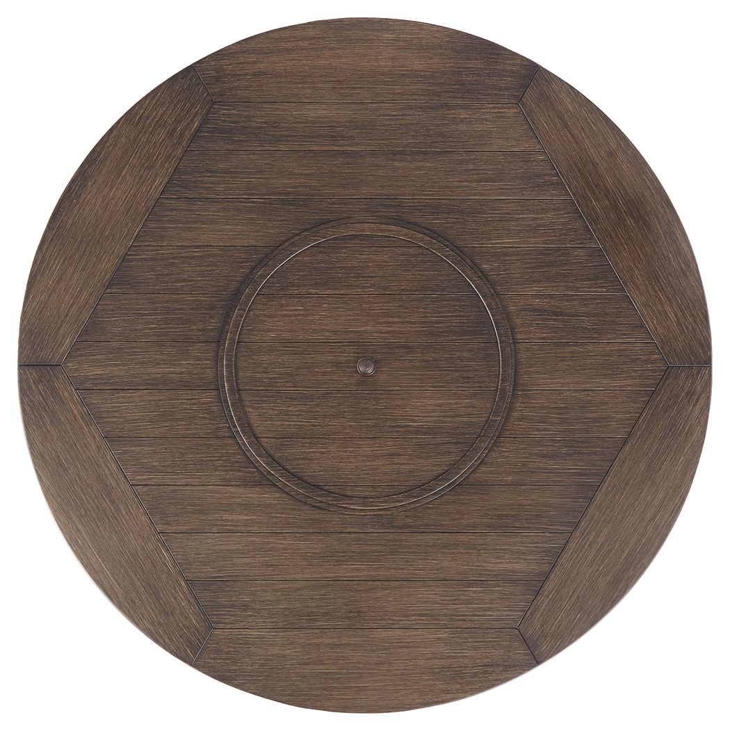 Chatham Railroad  - Medium Brown - Round Fire Pit Table