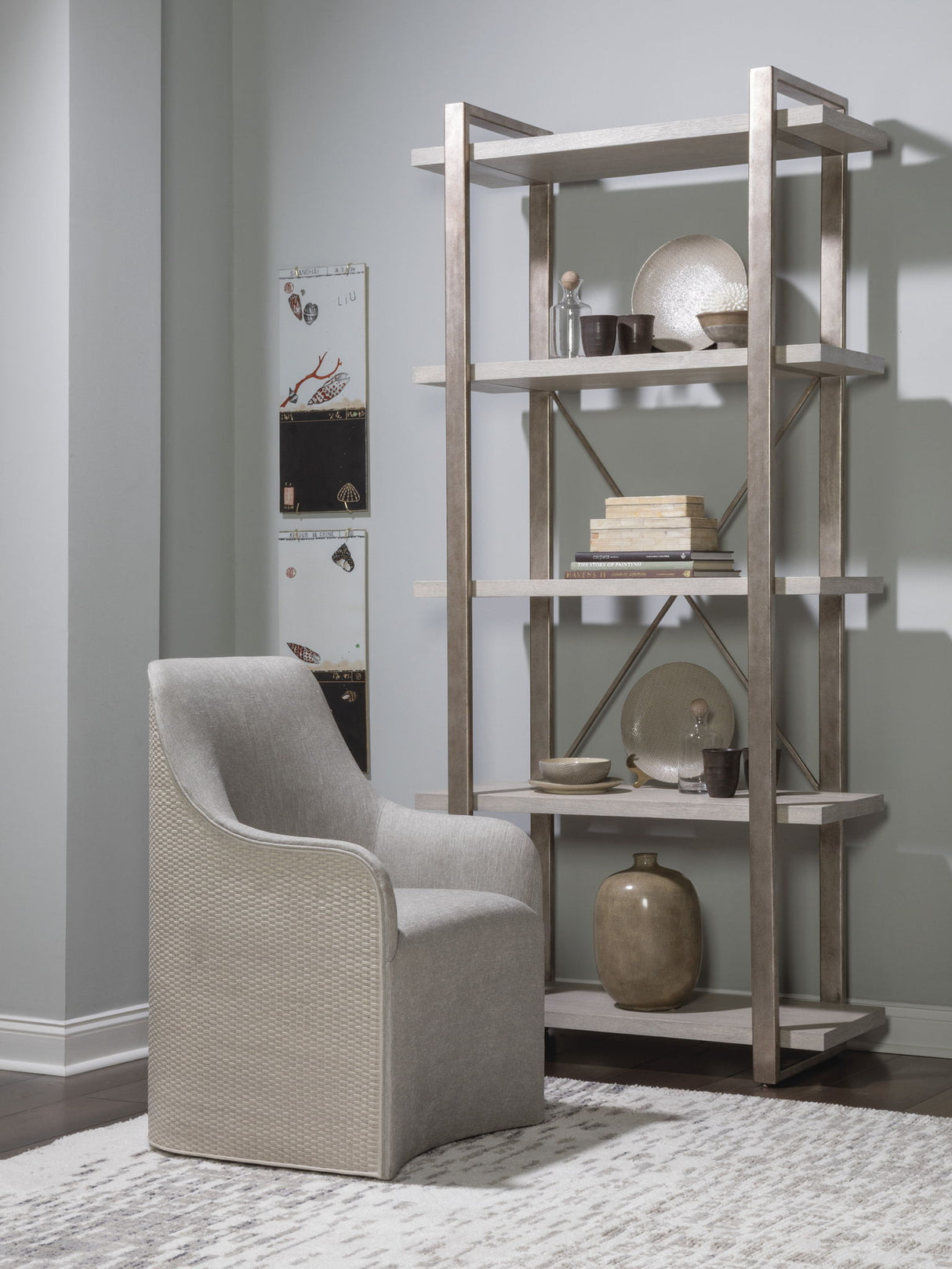 Signature Designs - Soiree Etagere - Dark Gray