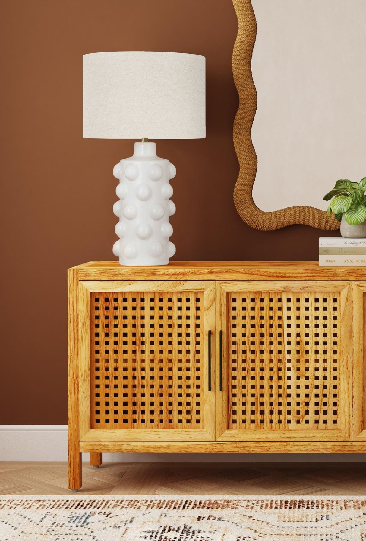 Lynn - Table Lamp - White - White / Polished Brass