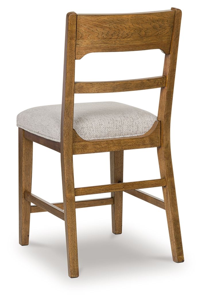 Cabalynn - Upholstered Barstool (Set of 2) - Oatmeal / Light Brown