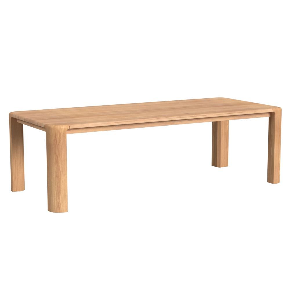 Natural Teak - 96" Dining Table - Light Brown