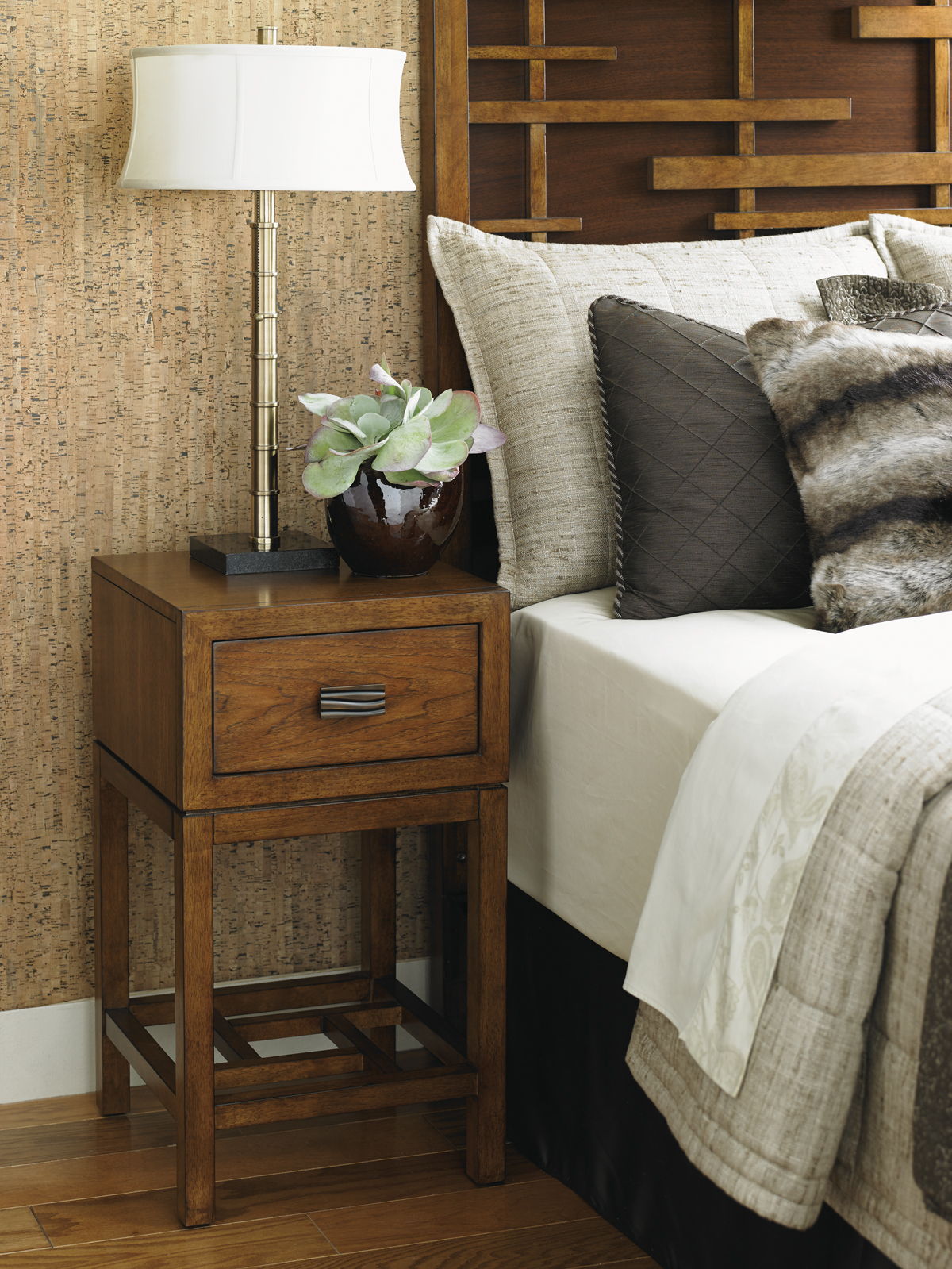 Island Fusion - Hana Night Table - Dark Brown