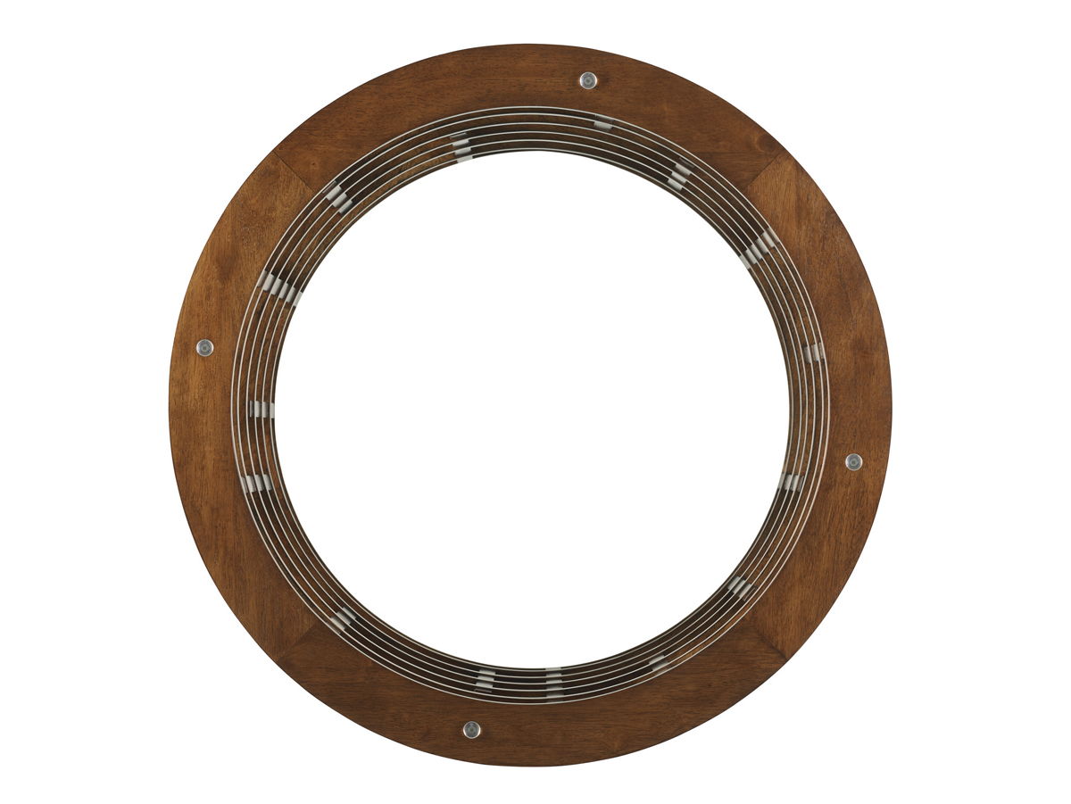 Island Fusion - Meridien Round Dining Table With Wooden Top - Dark Brown