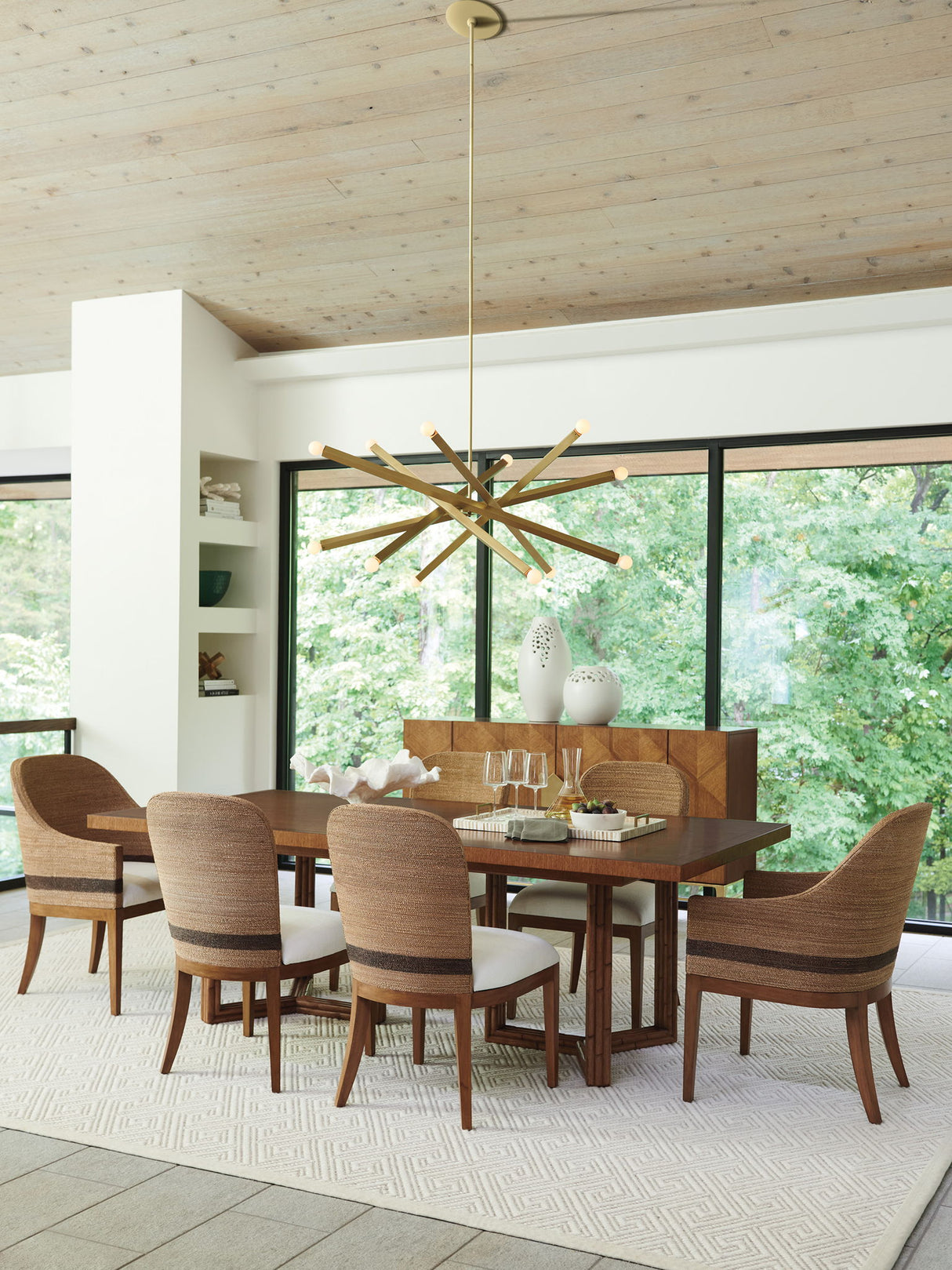 Palm Desert - San Marino Double Pedestal Dining Table - Dark Brown