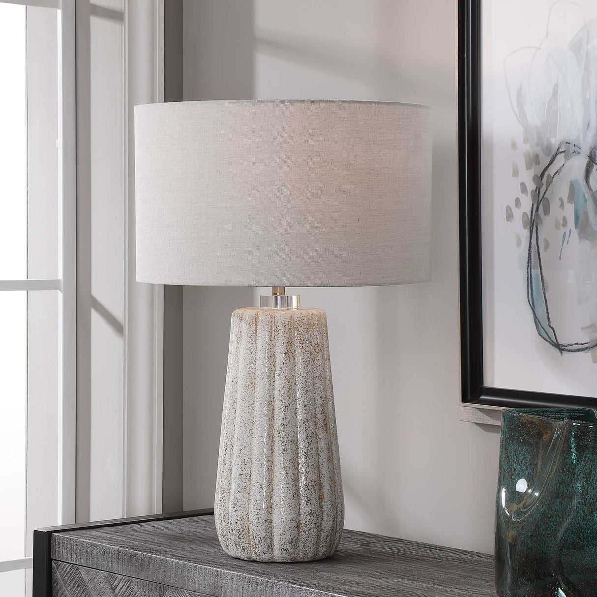 Pikes - Table Lamp - Stone-ivory