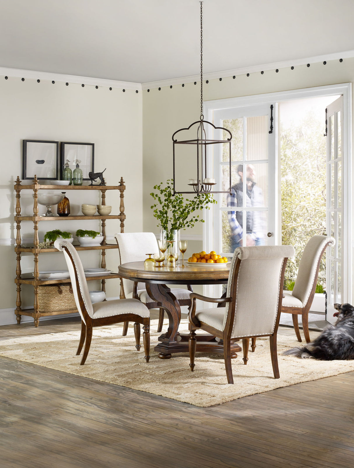 Archivist - Upholstered Side Chair - Beige / Dark Brown