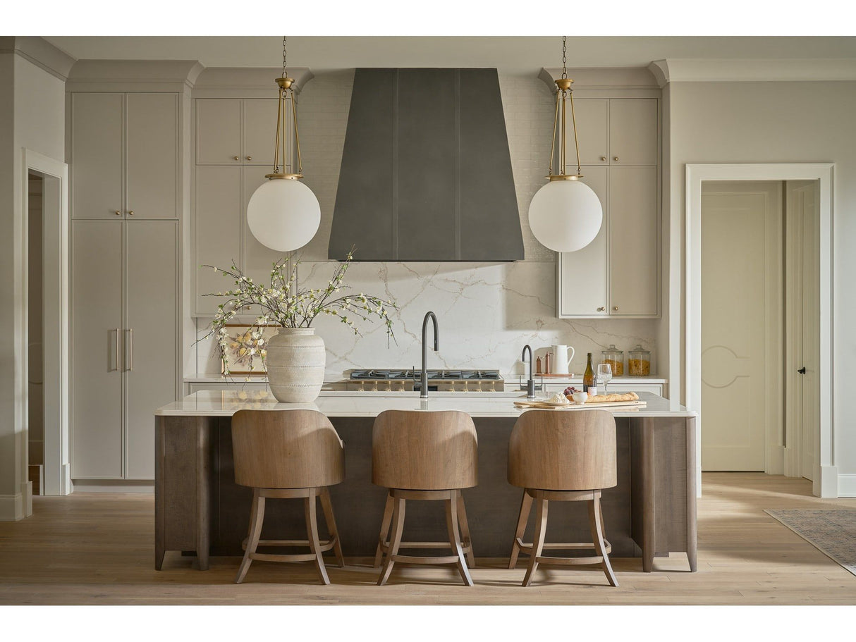 Modern / Mist & Veil - Swivel Counter Chair - Haze / Levi Oyster