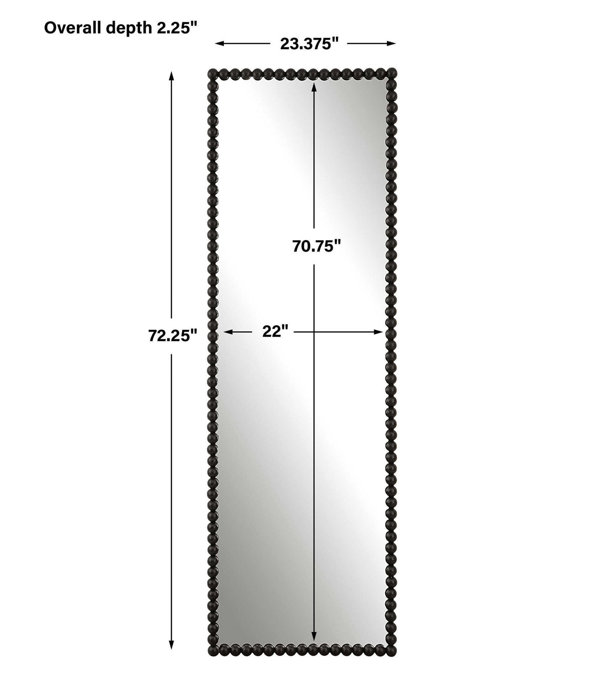 Serna - Tall Mirror - Black