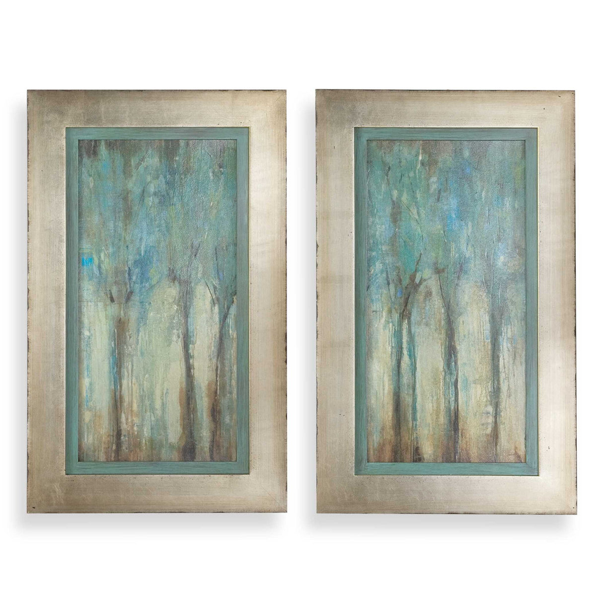 Whispering Wind - Framed Art, Set Of 2 - Blue