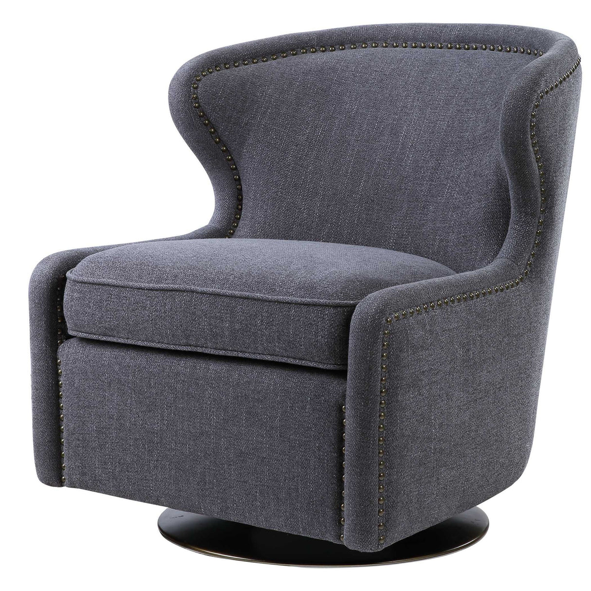Biscay - Swivel Chair - Gray, Dark