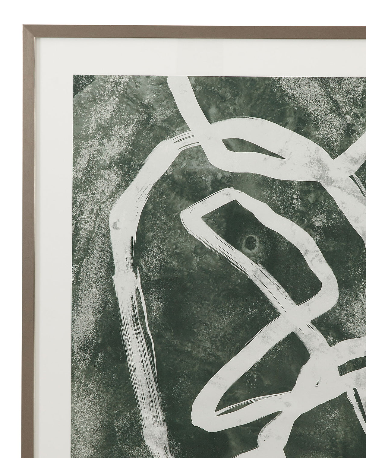 Chalk Line II Framed Print - Green / White