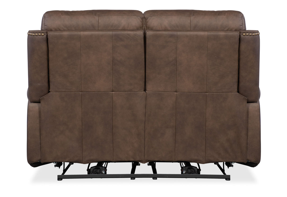 MS - Duncan Power Loveseat With Power Headrest & Lumbar - Dark Brown