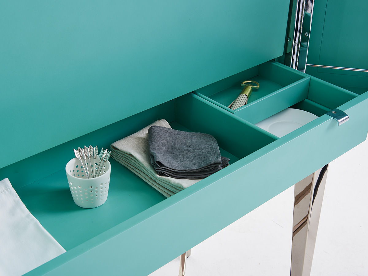 Ariana - Cheval Bar Cabinet - Dark Brown